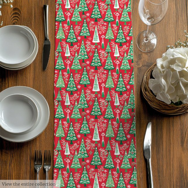 Ultra modern pink red preppy Christmas runner (Ultra modern pink red preppy Christmas runner)