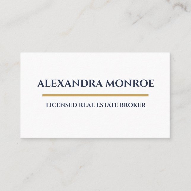 Ultra-Modern Real Estate Horizontal Business Card (Front)