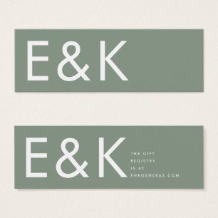 Ultra Modern Sage Green Big Monogram Simple