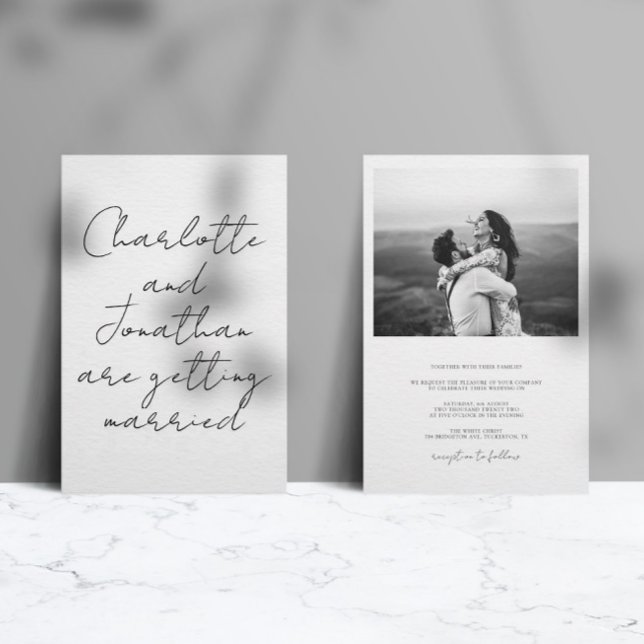 Ultra Modern Script Wedding Invitation (Creator Uploaded)