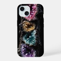 Ultra Narrow Crystal Geode Tower - Gold Teal Magen