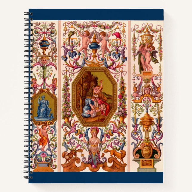 ultra opulent 17th century Baroque print Notebook (Front)