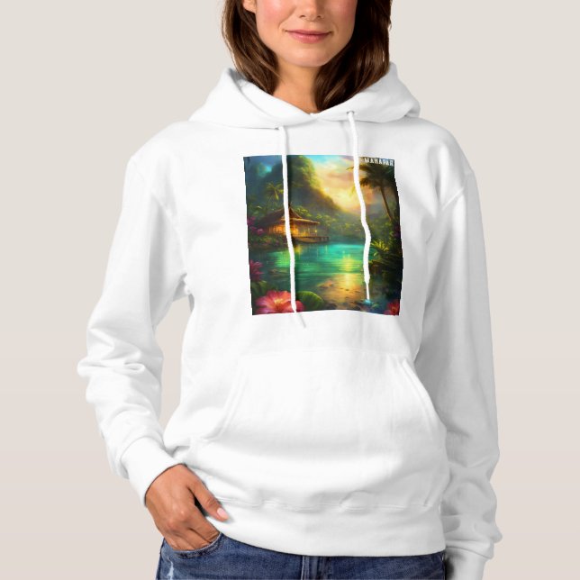 Ultra Realistic Tropical Fantasy Art Hoodie (Front)