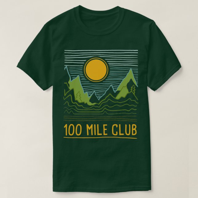 Ultra Running Marathon Runner 100 Mile Club T-Shirt (Design Front)