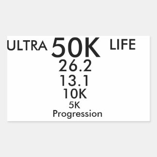 ultra running rectangular sticker