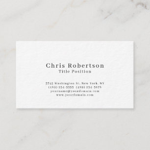 Ultra-Thick Black White Charming Business Card