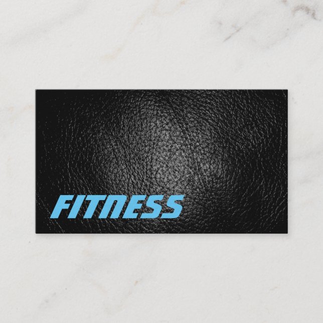Ultra-Thick Leather Effect Fitness Business Card (Front)