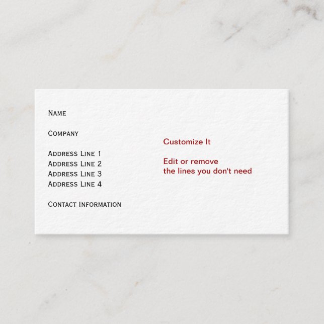 Ultra-Thick Premium Paper Business Card (Front)