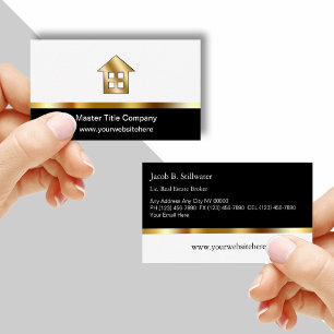 Ultra Thick Title Company Business Cards
