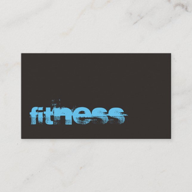 Ultra-Thick Trend Grey Fitness Sport Business Card (Front)