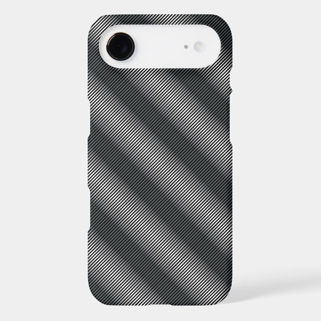 Ultra Thin Black & White Gradation Lines Case-Mate iPhone Case (Back)