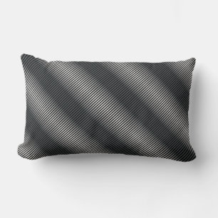 Ultra Thin Black & White Gradation Lines Lumbar Cushion