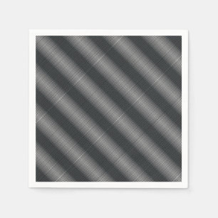 Ultra Thin Black & White Gradation Lines Napkin