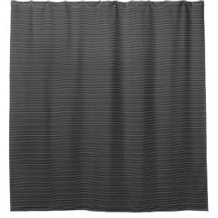 Ultra Thin Hypnotic Black and Grey Stripes Shower Curtain