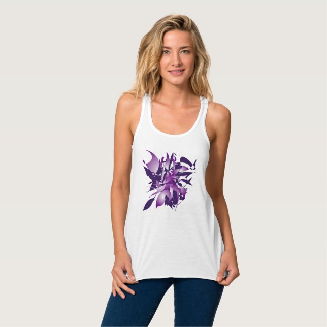 Ultra violet abstraction singlet (Front Full)