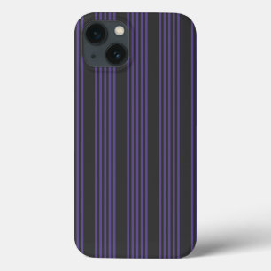 Ultra violet and charcoal five stripe pattern iPhone 13 case