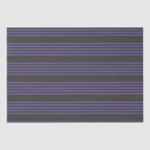 Ultra violet and charcoal five stripe pattern tissue paper