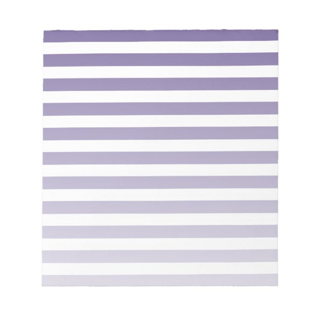 Ultra violet and white candy stripes notepad (Front)