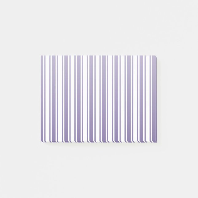Ultra violet and white candy stripes post-it notes (Front)