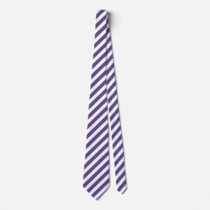 Ultra violet and white candy stripes tie