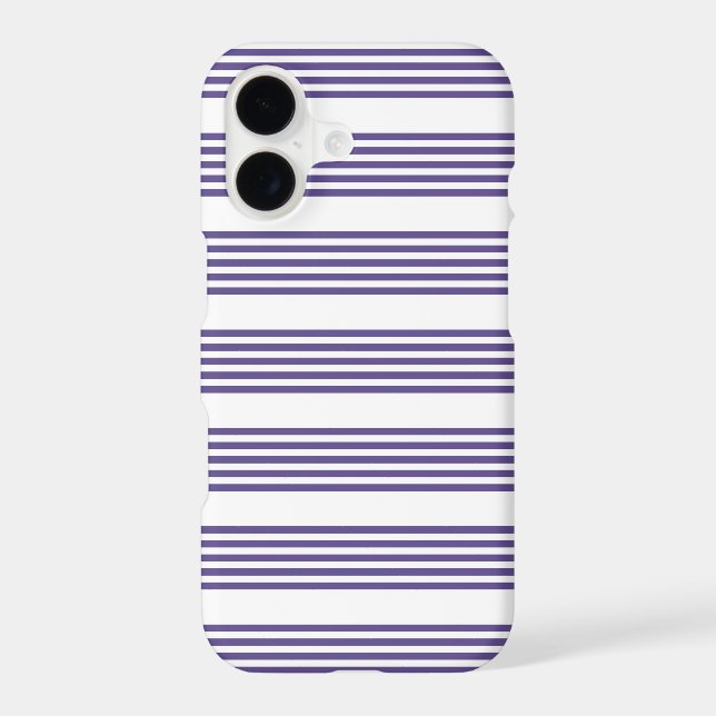 Ultra violet and white five stripe pattern (Back)