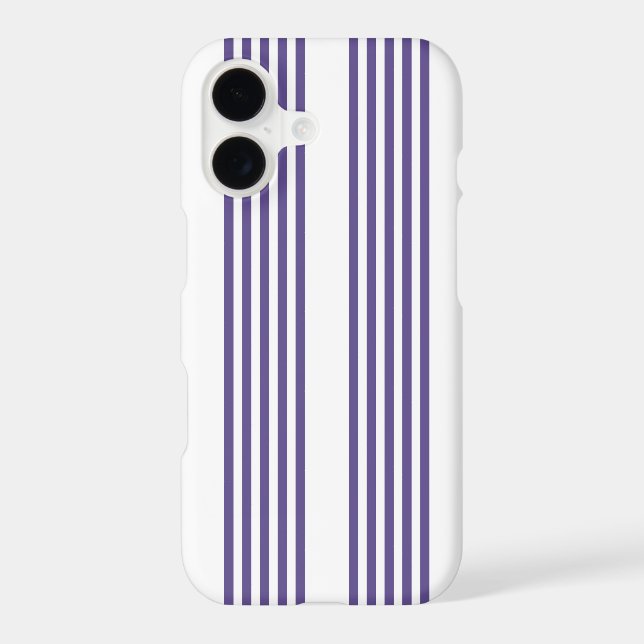 Ultra violet and white five stripe pattern (Back)