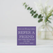 Ultra Violet Beauty Salon Referral Card (Standing Front)