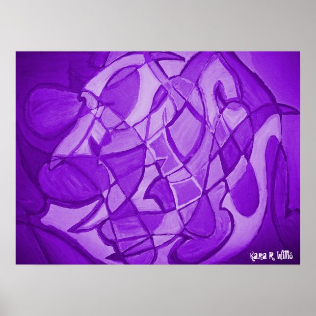 Ultra Violet Contemporary Abstract Art Poster (Front)