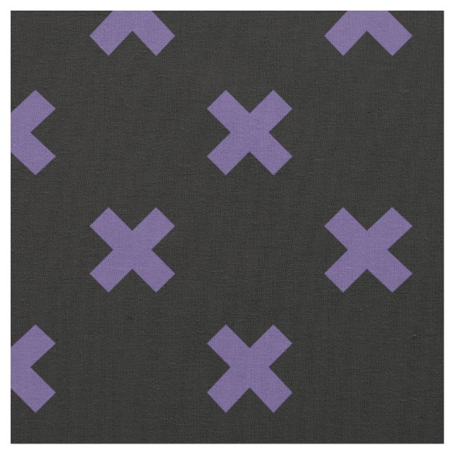 Ultra violet cross stitches on black fabric (Close Up)