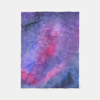 Ultra violet galaxy fleece blanket