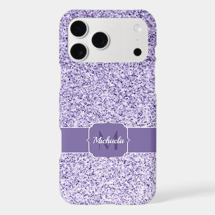 Ultra violet light purple glitter sparkle Monogram