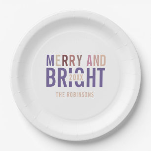 Ultra Violet Palette Christmas Paper Plate