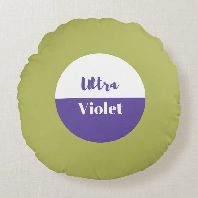 Ultra violet pantone 2018 design round cushion (Front)