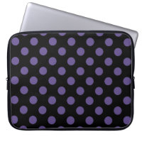 Ultra violet polka dots on black