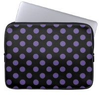 Ultra violet polka dots on black