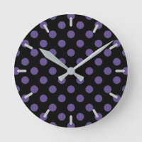 Ultra violet polka dots on black