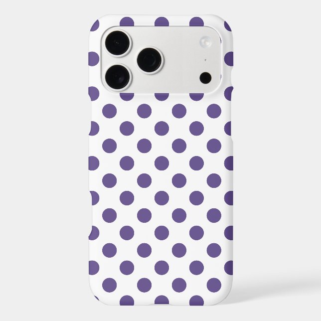 Ultra violet polka dots on white (Back)