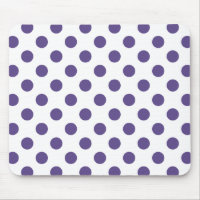 Ultra violet polka dots on white
