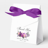 Ultra Violet Purple Floral Thank You Wedding PB