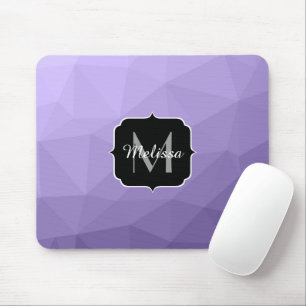 Ultra violet purple geometry mesh pattern Monogram Mouse Pad