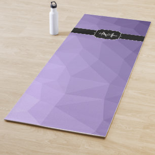 Ultra violet purple geometry mesh pattern Monogram Yoga Mat