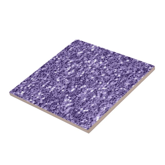 Ultra violet purple glitter sparkles tile (Side)