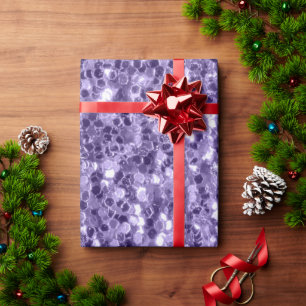 Ultra violet purple glitter sparkles wrapping paper