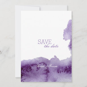 Ultra Violet Watercolor Wedding SAVE the Date