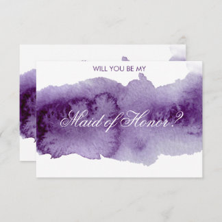 Ultra Violet Watercolor Will You Be My Invitation