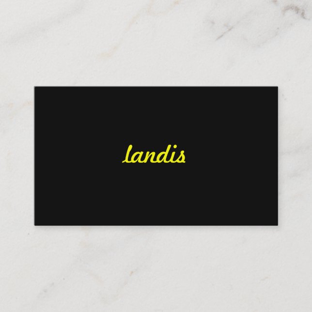 Ultra Yellow Simple Business Card (Front)