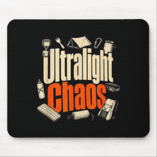 Ultralight chaos hiking funny backpacker mouse pad