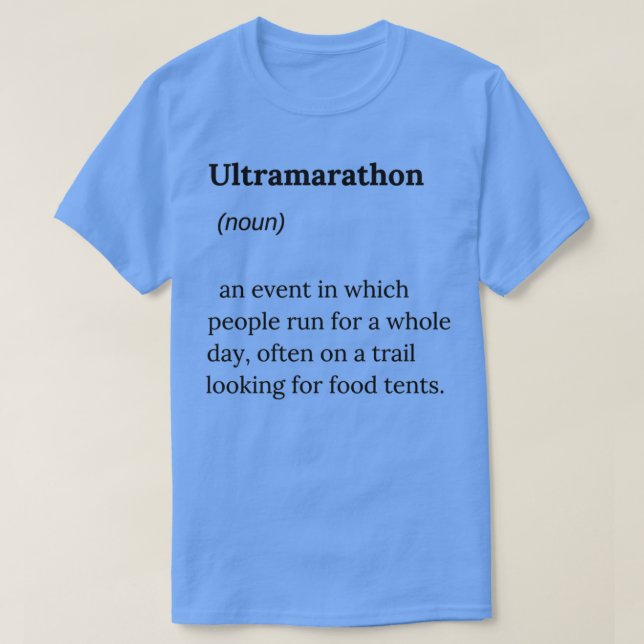 ULTRAMARATHON DICTIONARY T-Shirt (Design Front)