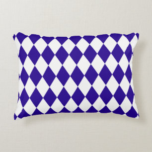 Ultramarine Blue Harlequin Decorative Cushion