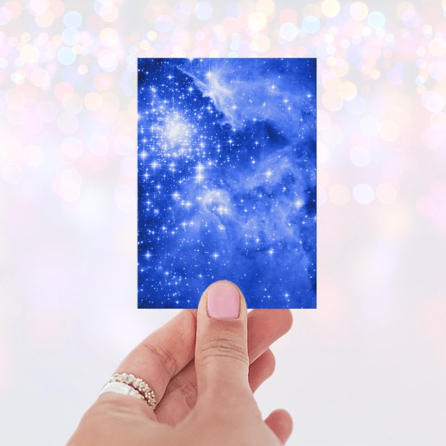 Ultramarine Blue Stars Business Card (Blue Celestial Business Card)